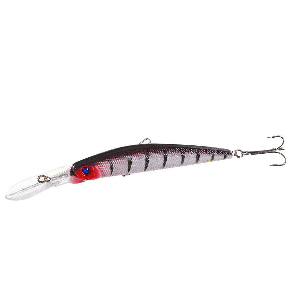 Set Of 6 Multicolor ABS Plastic Hard Fishing Lures Baits Crankbait -1185