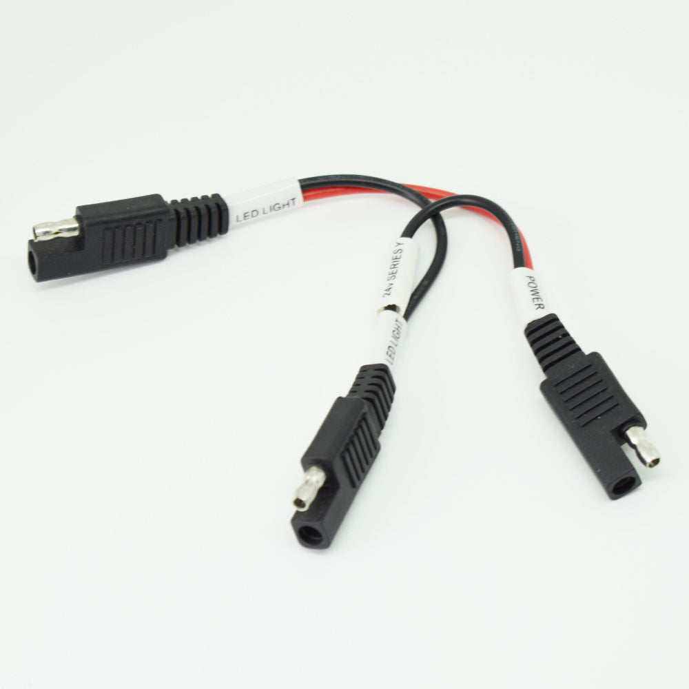 4x 18AWG Battery SAE Splitter 1 to 2 SAE Male to Female DC Power Splitter Cable