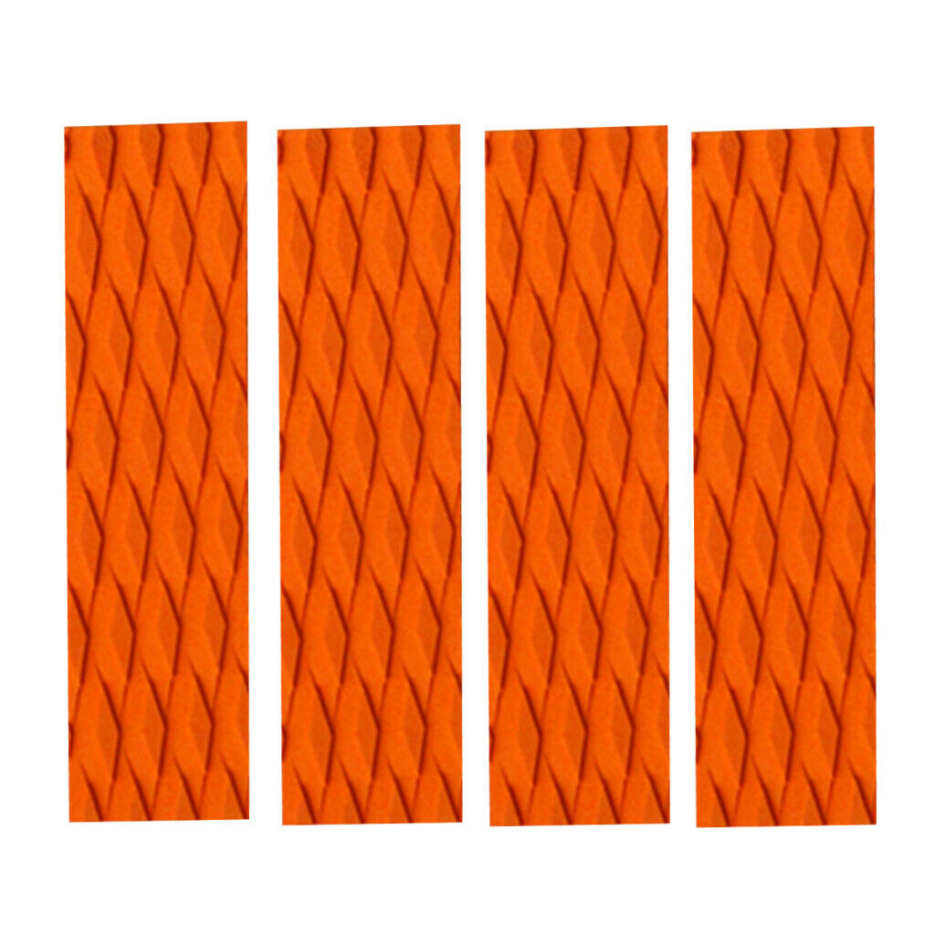 2X 4 Skimboard Surfboard Traction Tail Pads Bar Grip Longboard Mat Sheet Orange