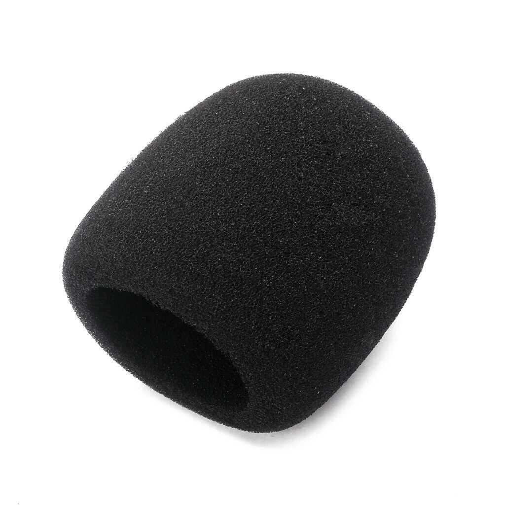 10pcs/pack Black Handheld Stage Microphone Windscreen Soft Foam Mic Cover