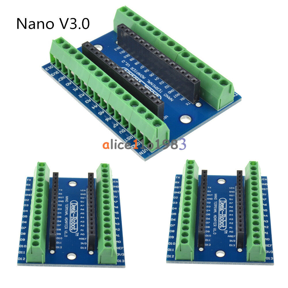 Arduino USB Nano V3.0 ATmega328P 5V 16M board+Terminal Adapter Module