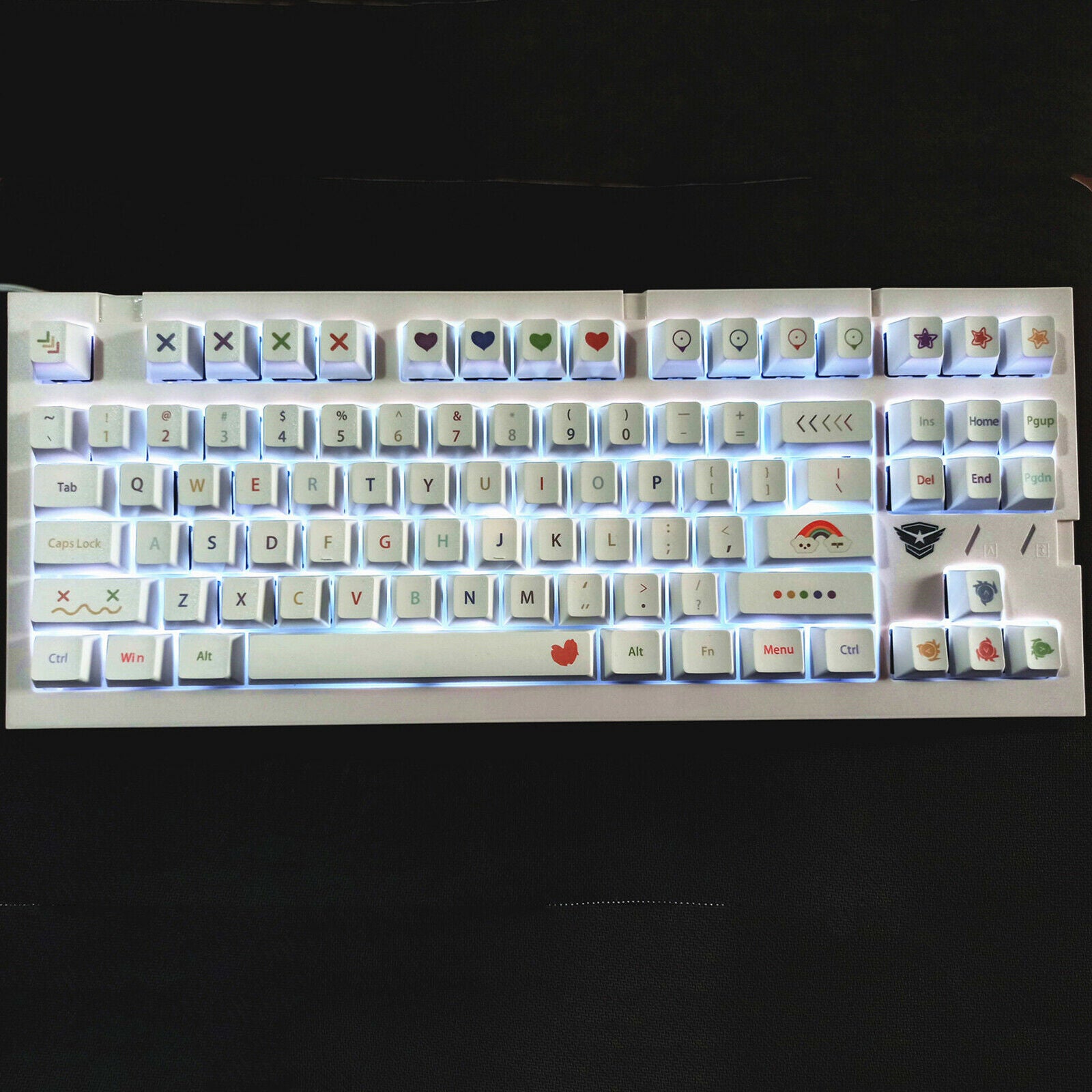 134 Keys Colorful Keycap PBT Buttons Cap for Cross Axis Mechanical Keyboard