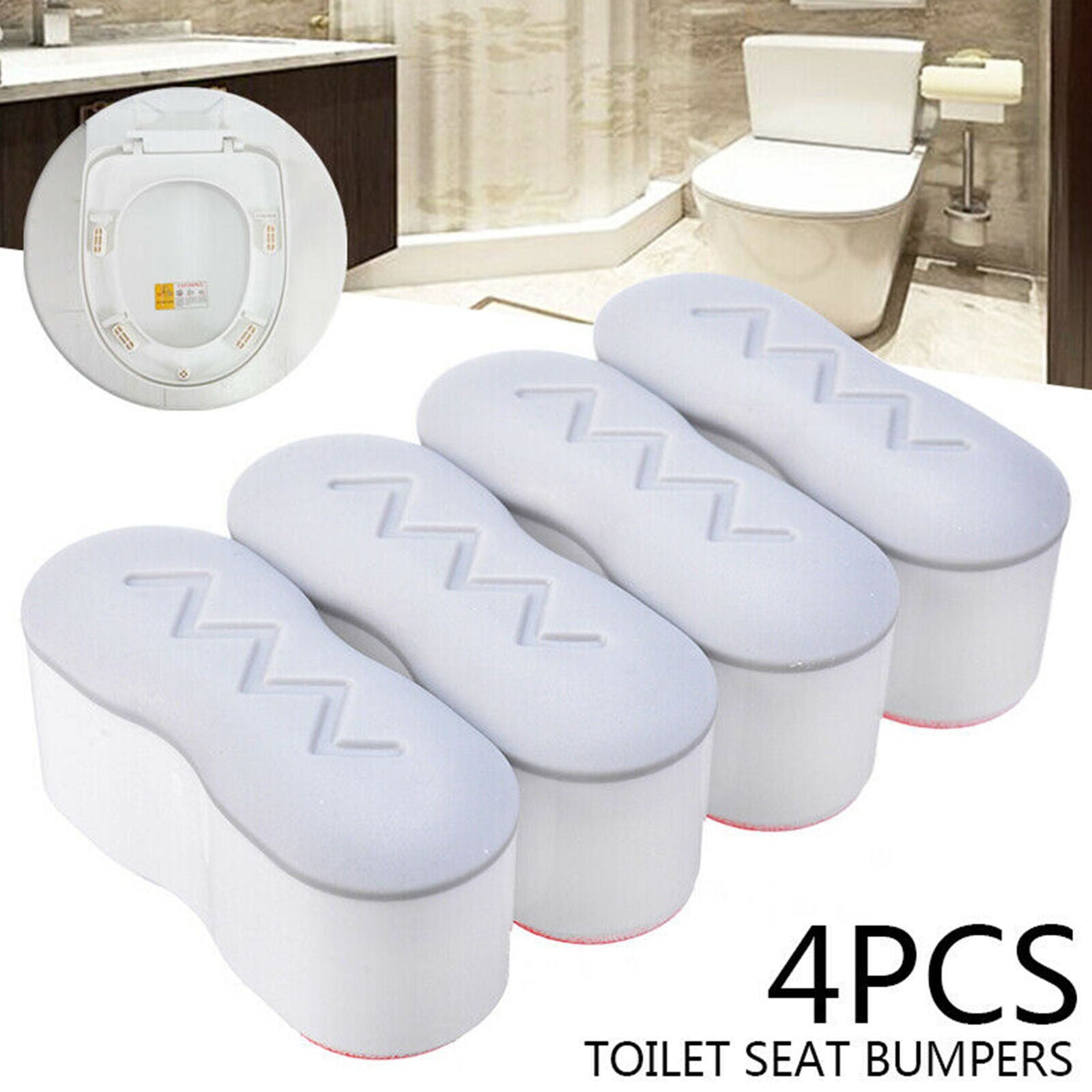 Toilet seat toilet lid bumpers 4 pieces toilet seat toilet seat buffers.