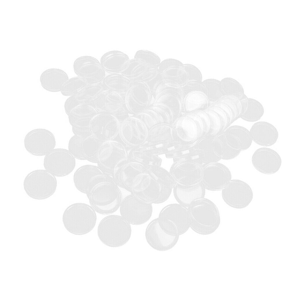 400pieces Clear Round Coin Capsules Holders Protector Collections Display