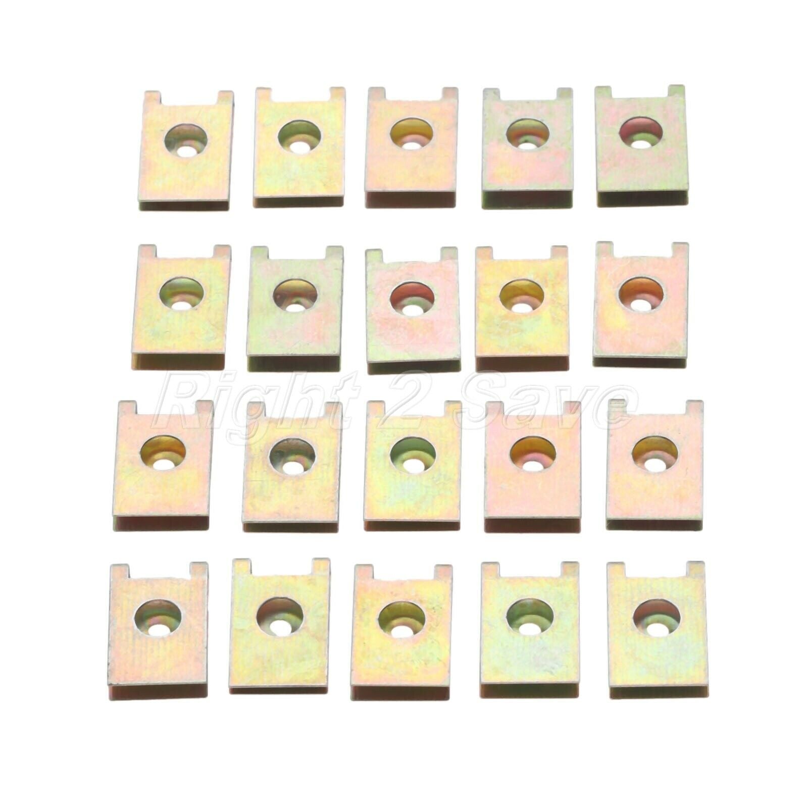 20pcs Car Fastener Clips Screw Bolts Nut Fastener Clips Fender Bumper Plate 3mm