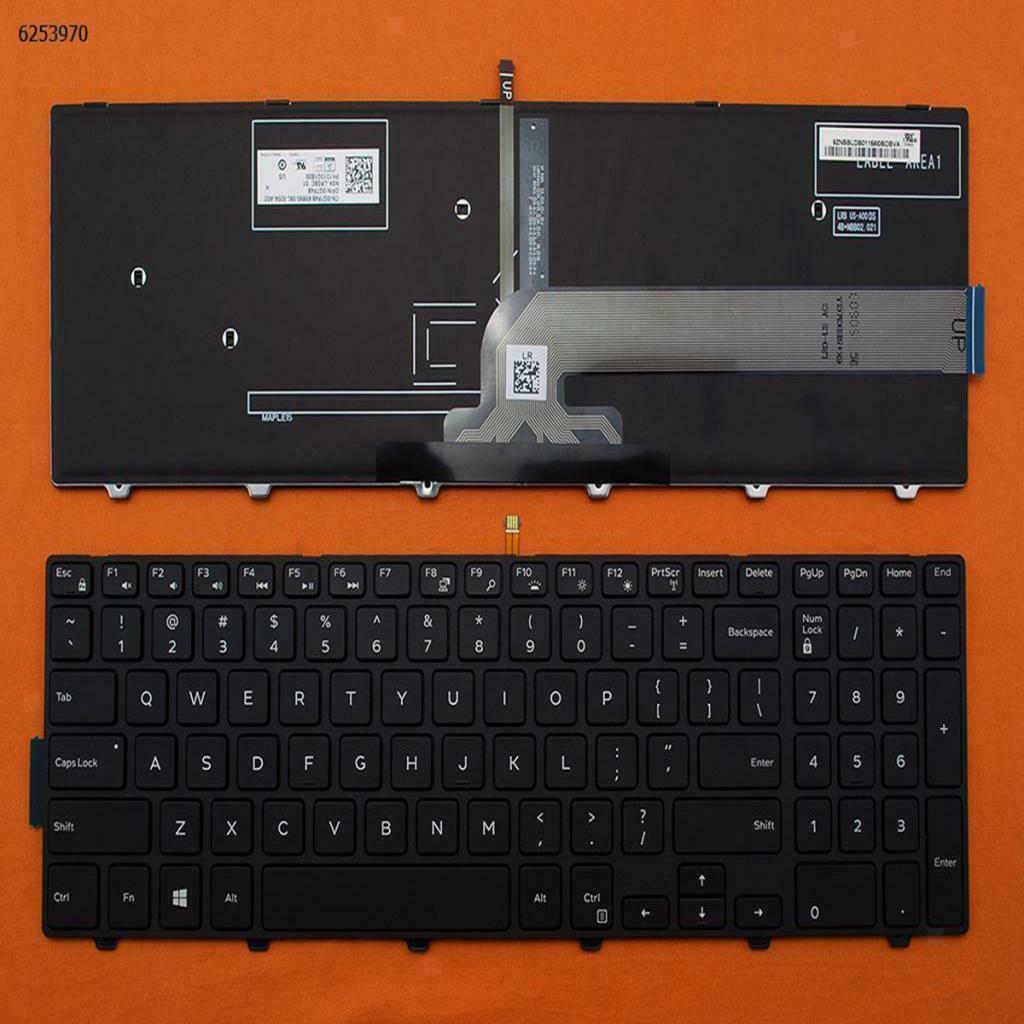 Notebook Keyboard w/ Frame for Inspiron 15-5000 5547 5542 Black US Layout