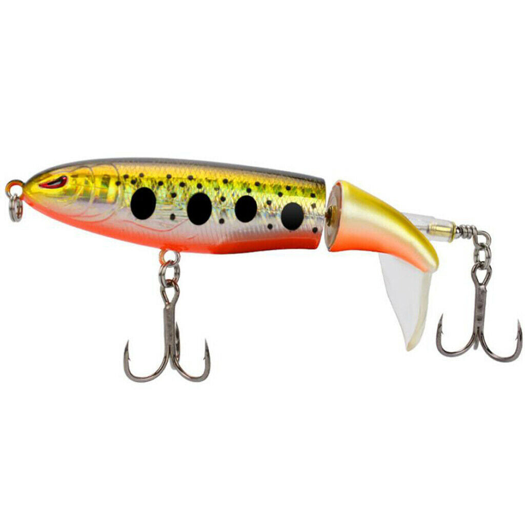 6pcs Fishing Lures  with Rotating Spins Tail for Bass, Trout, Walleye, Pike and
