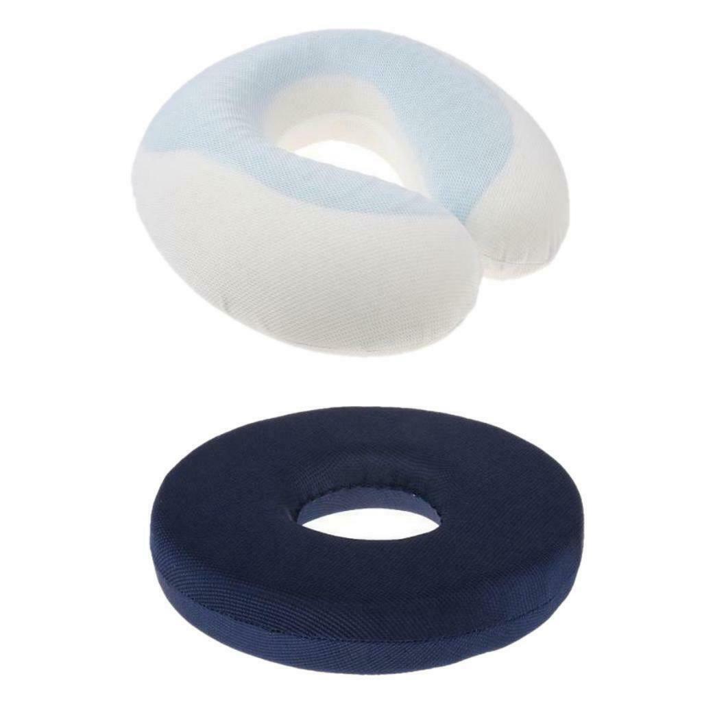 2x Coccyx Cradle Cushion Neck Pillow Foam Face Earpiece