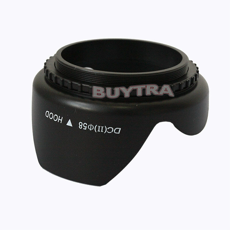 Spiral 58mm Camera Lens Hood for Canon Nikon UV Mirror Universal Black Be.l8