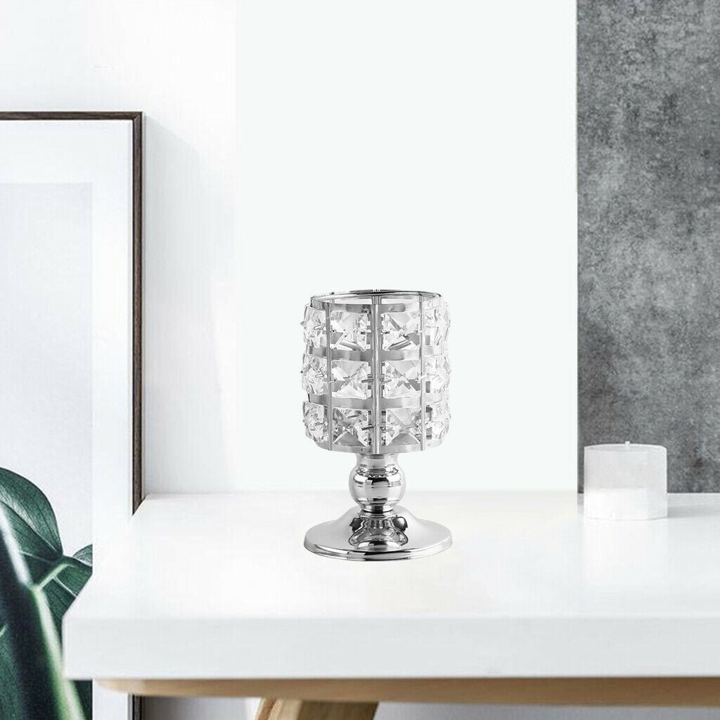 Crystal Candle Holder Candelabra Party Centerpiece Candlestick Home Decor S
