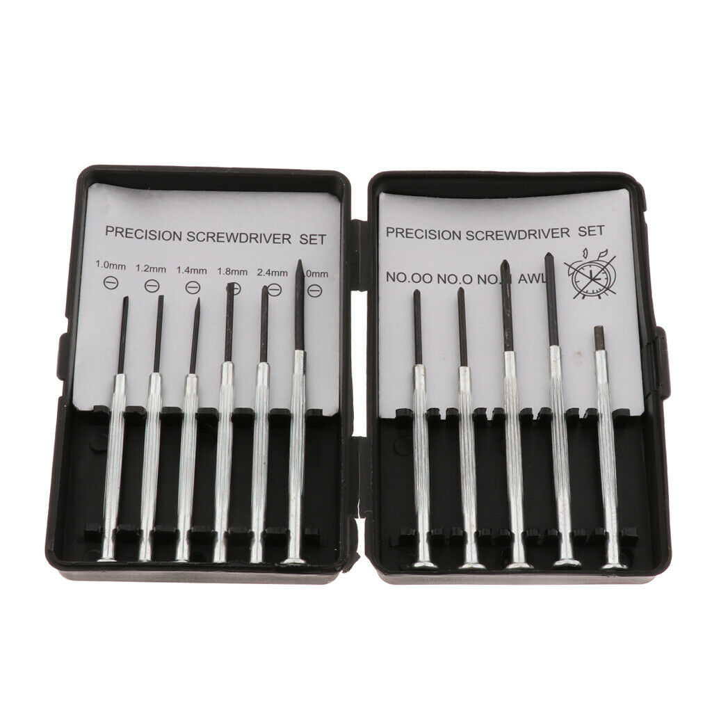 11Pcs Small Precision Screwdriver Set Tool Kit Repair Watch Clock Eyeglasses PC