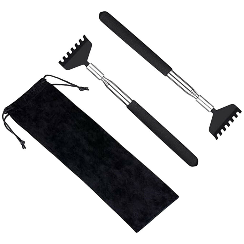 2 Pack Extendable Back Scratcher Telescoping Stainless Steel Massager Home