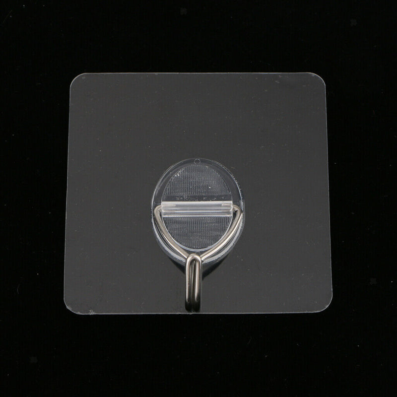 Heavy Duty Hooks Adhesive Hooks Transparent Reusable Seamless Hooks, Bathroom