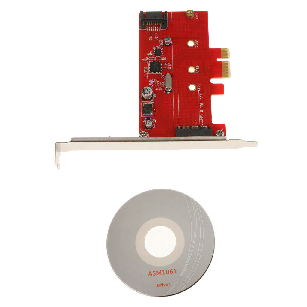 MagiDeal PCI-E SATA3.0 M.2 SSD PCI-e Card Express to SATA NGFF B Key Adapter