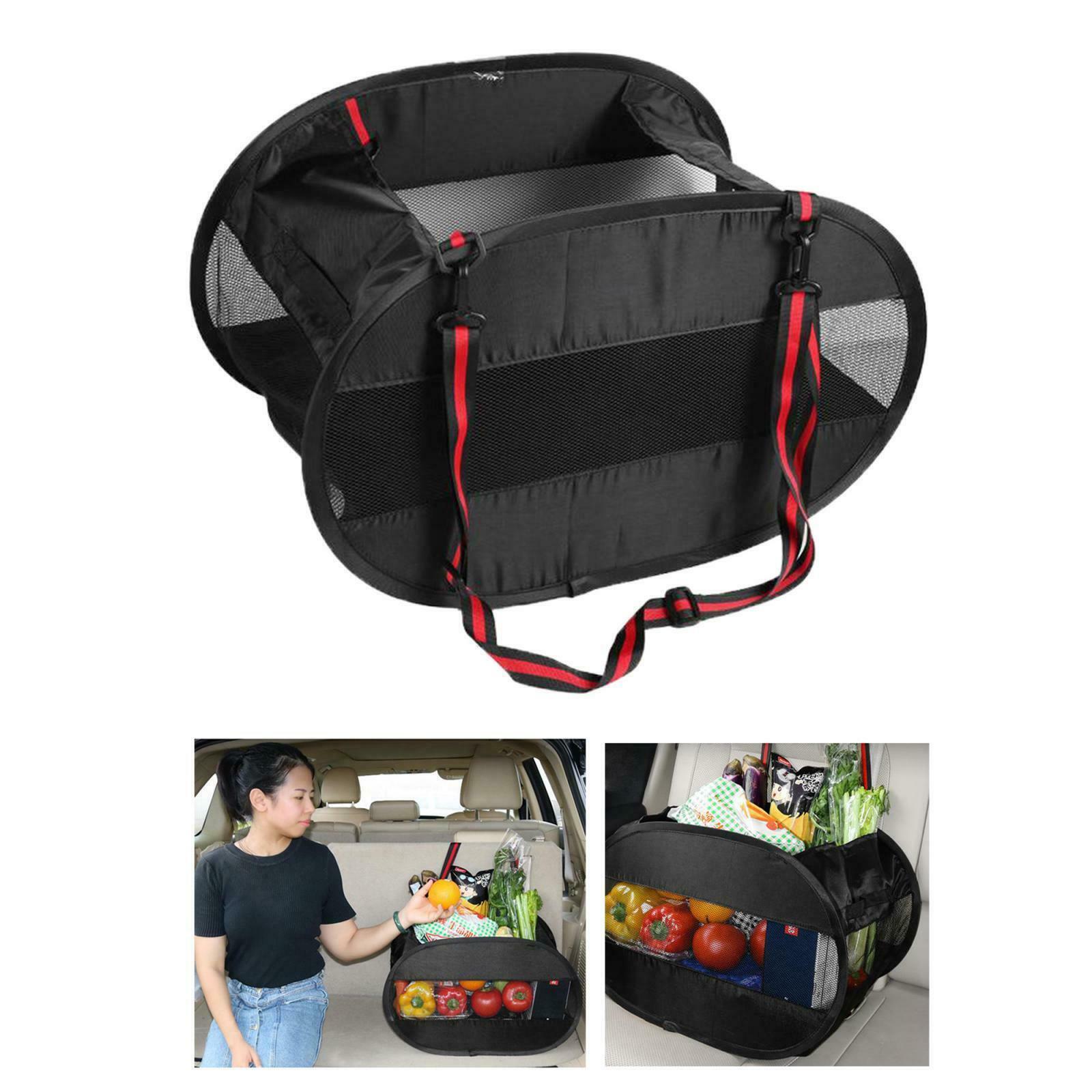 Universal Compact Oxford Cars Seat Tote Organizer Bag Holder Storage Black