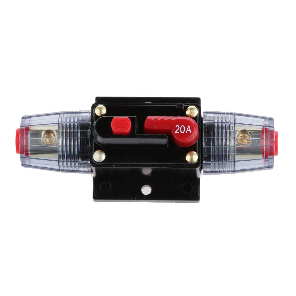 20A Manual Reset Car Auto Inline Circuit Breaker Platinum Terminal Block