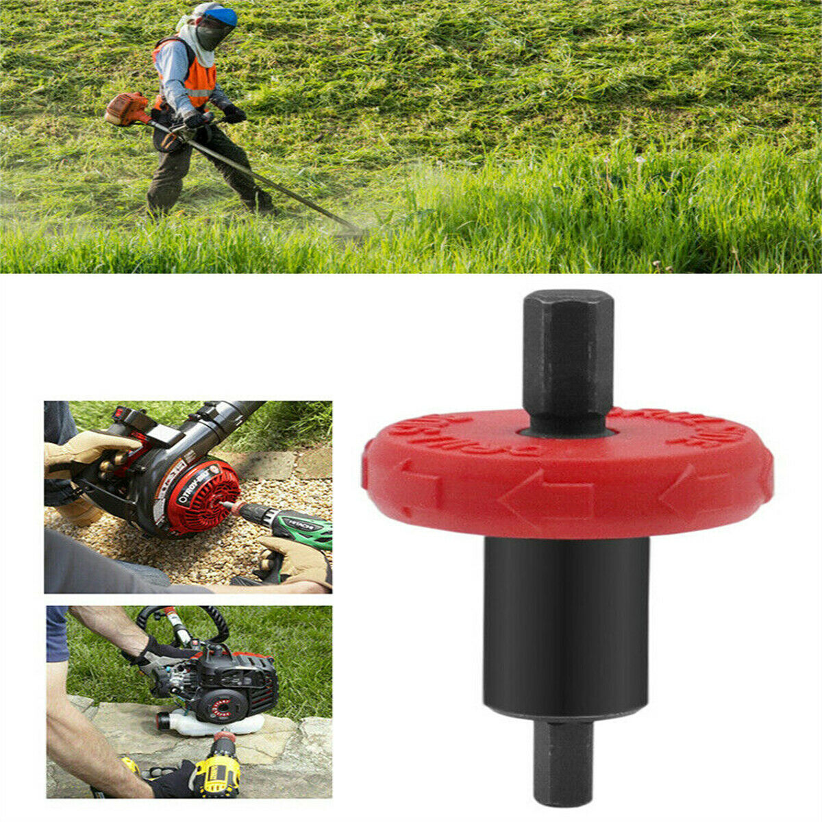 Jump Start Electric Engine Easy Starter Drill Bit Adapter for Troy-Bilt Trimmers