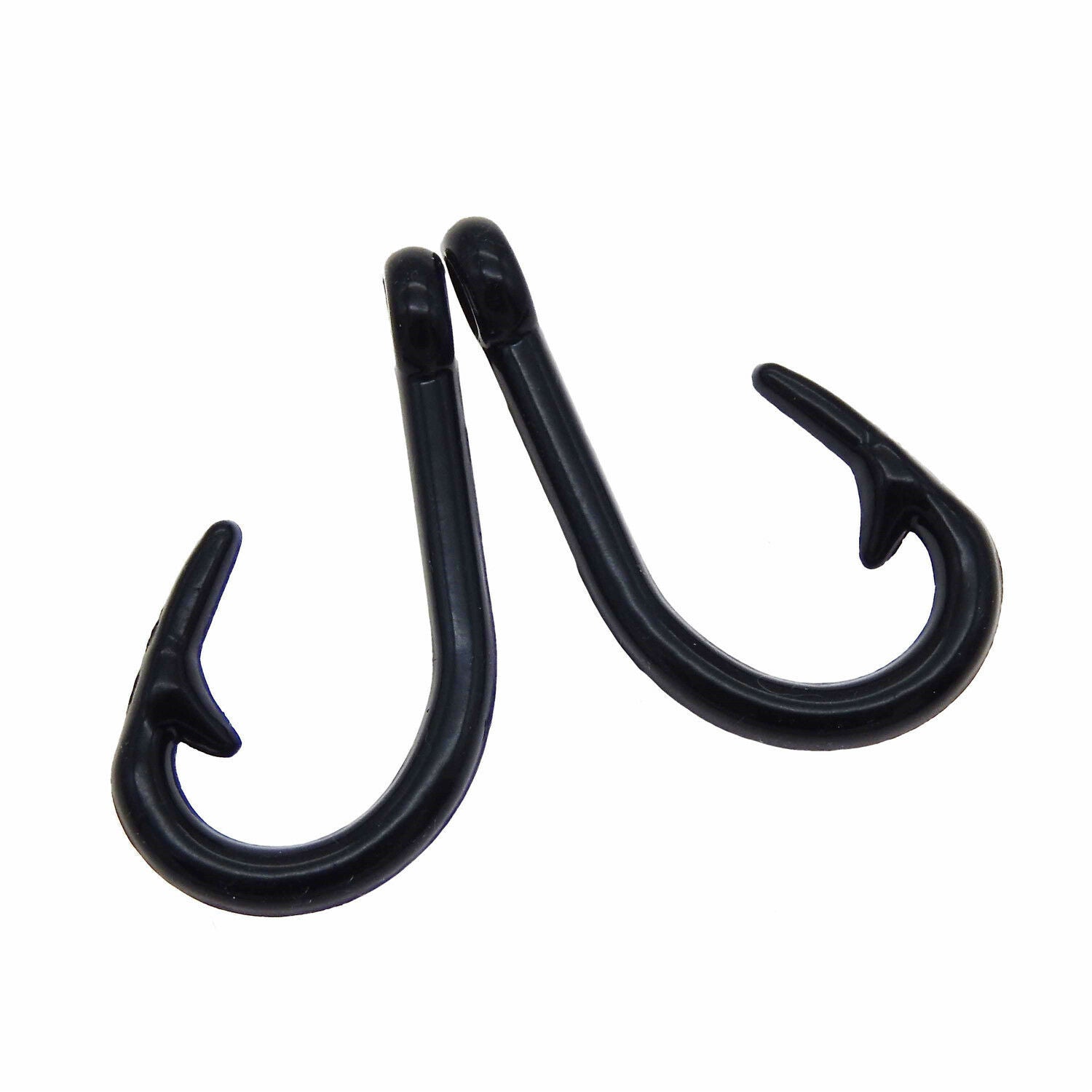 10 pcs Lot Black Metal Alloy Charm Fish Hook Shaped Pendant Charm DIY Jewelry