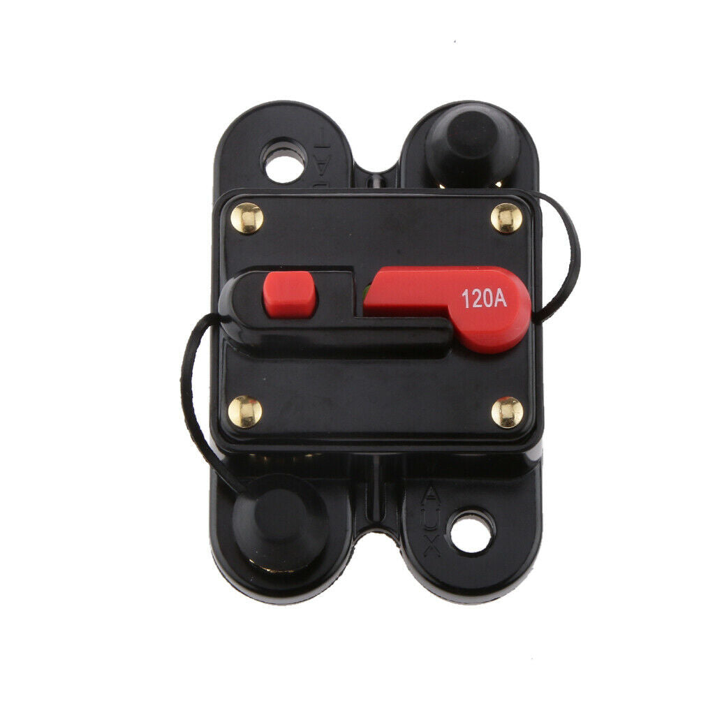 120 Amp Manual Reset Circuit Breaker 12v/24v Car Auto Boat Audio Fuse Holder