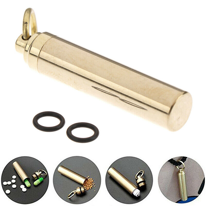 Portable Waterproof Pill Holder Case With Key Ring Medicine Seal Box EDC .l8