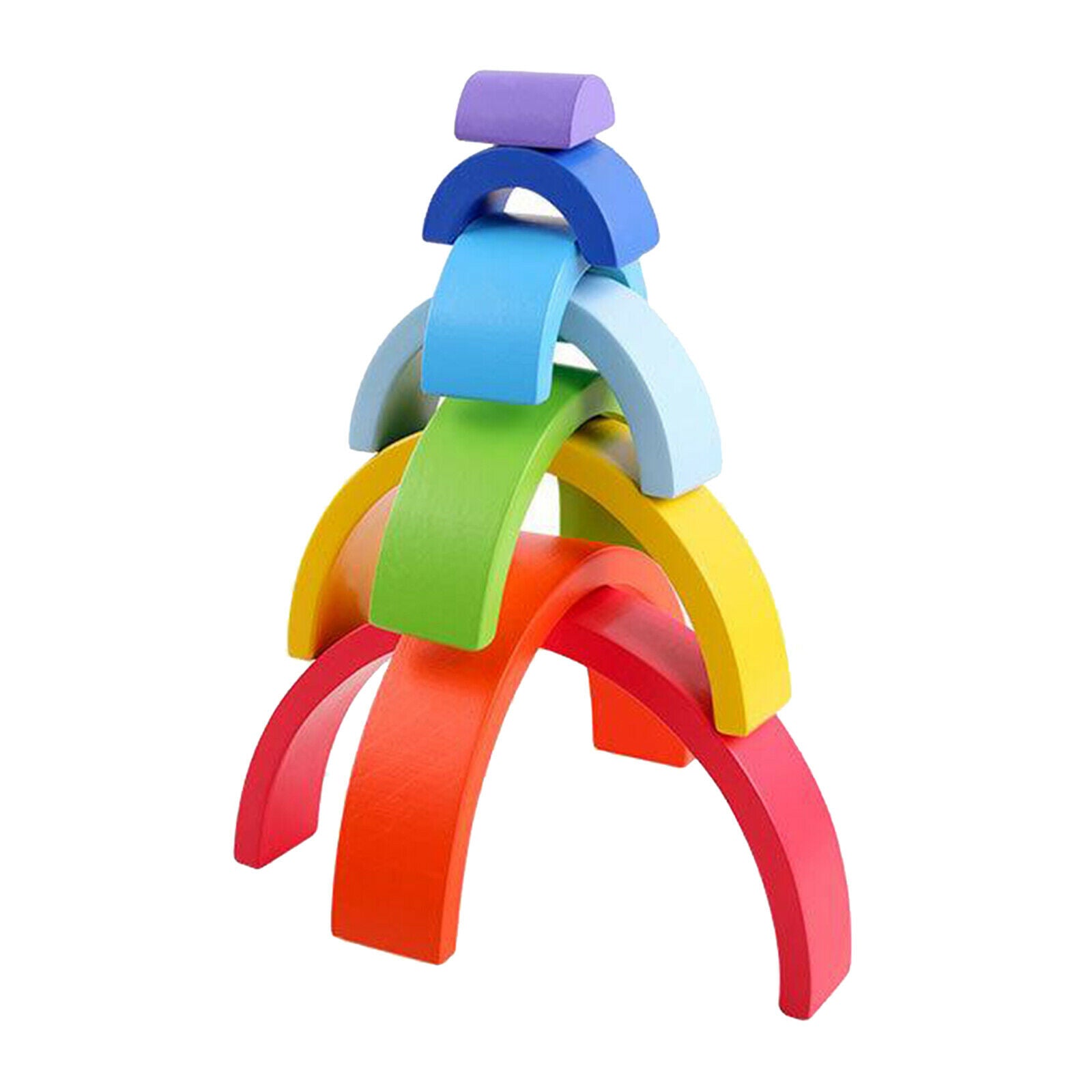 8pcs Rainbow Arched Building Stacking Blocks DIY Puzzle Handcrafted Toys Fun
