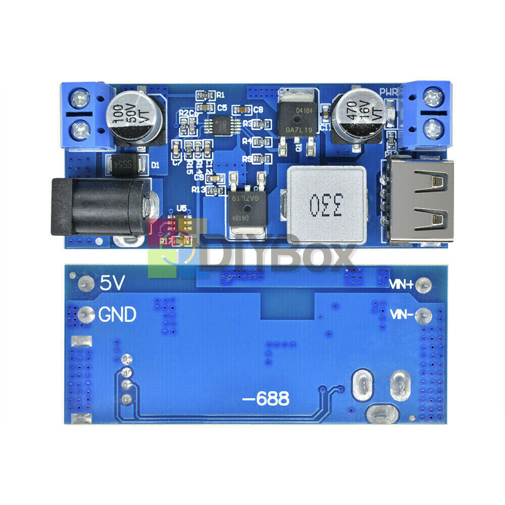 DC-DC 24V/12V To 5V 5A Power Module Step-Down Power Supply Converter USB Port