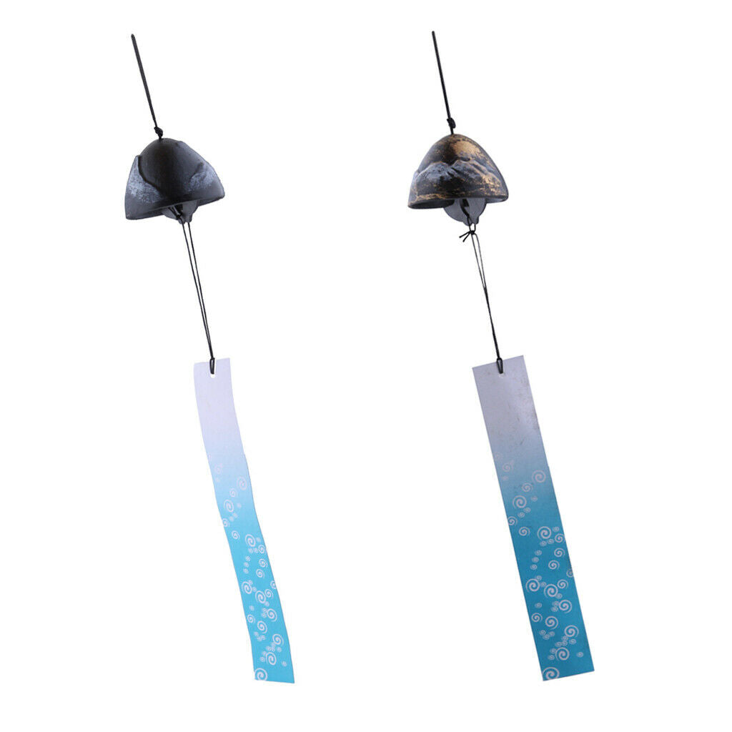 2pcs Japanese Furin Wind Chime Nambu Cast Iron