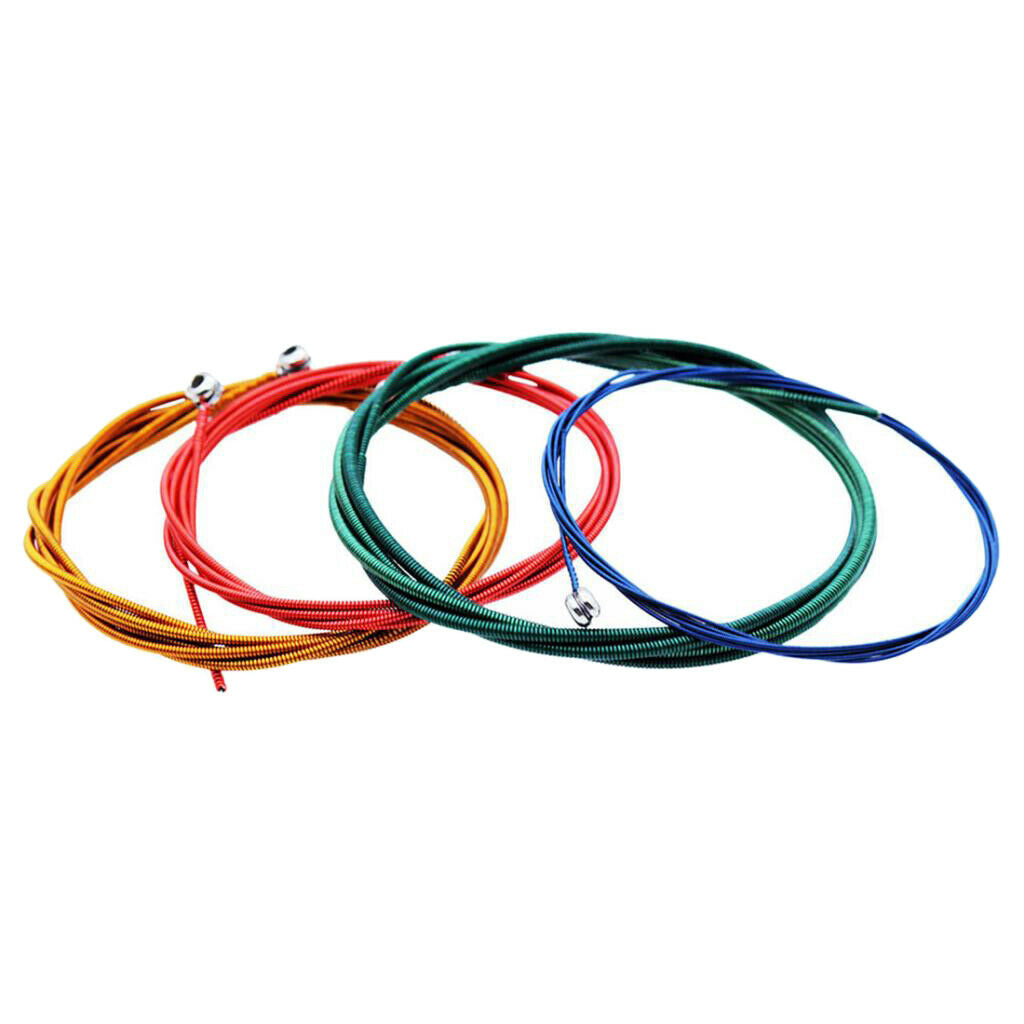 Electric Bass Parts String Colorful 1st-4th Nilkel Plate End Ball Steel Core