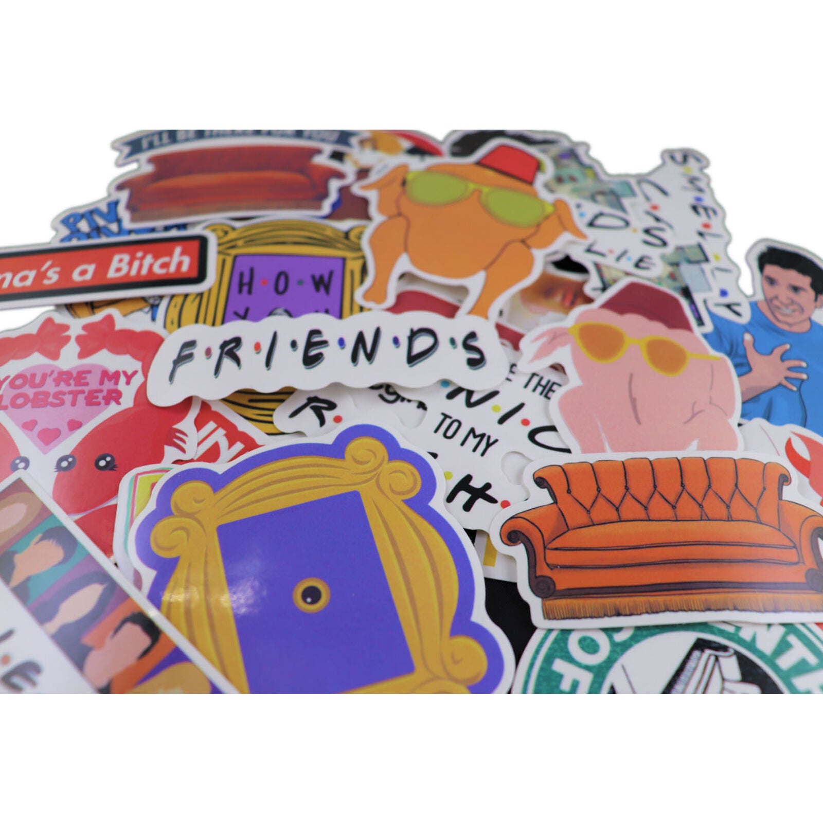 34pcs Friends tv Show Creative DIY Stickers Funny Decorative Cartoon waterproof