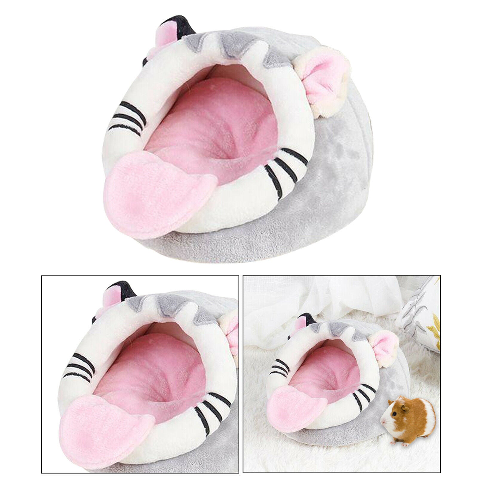 Guinea Pig House, Hamster Hedgehog Winter Nest, Small Animals Warm Pink S