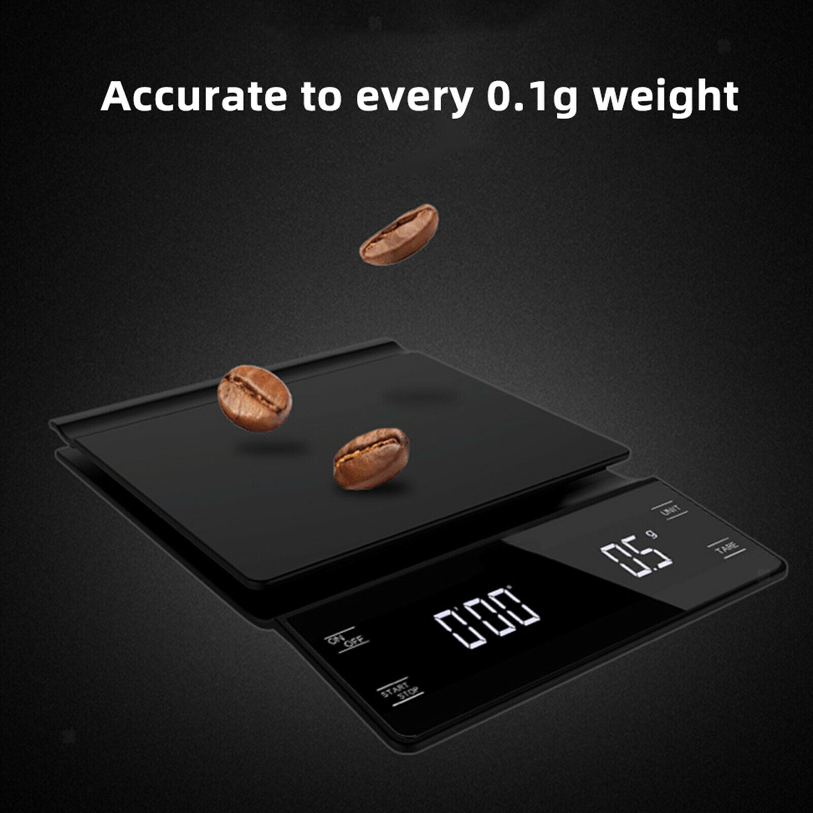 Coffee Scale with Trimmer Food Scale 3000g / 0.1g High Precision for Cooking