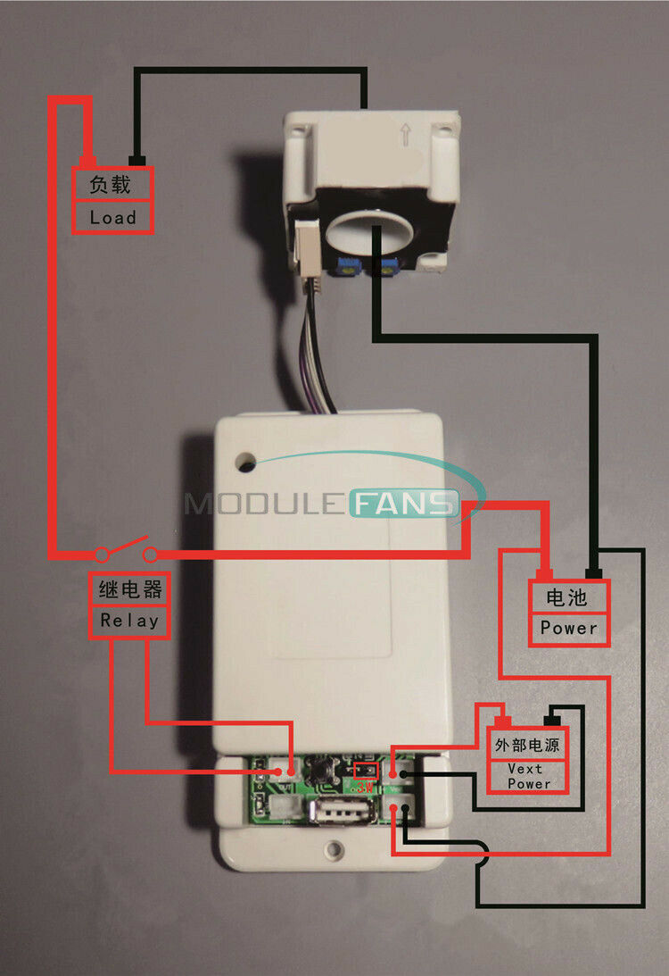 2.4'' Color LED Wreless Volt-ampere Meter Power Meter Battery Detector 80V500A