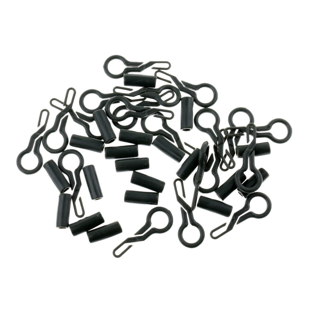 20Pcs Back  with Locking Sleeves Carp Fishing Terminal Tackle