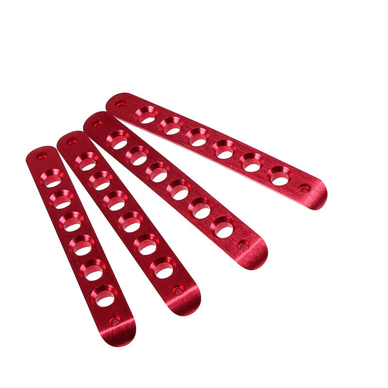 4PC Red Door Grab Handle Inserts Cover Trims Bar For Jeep Wrangler JK 2007-2017