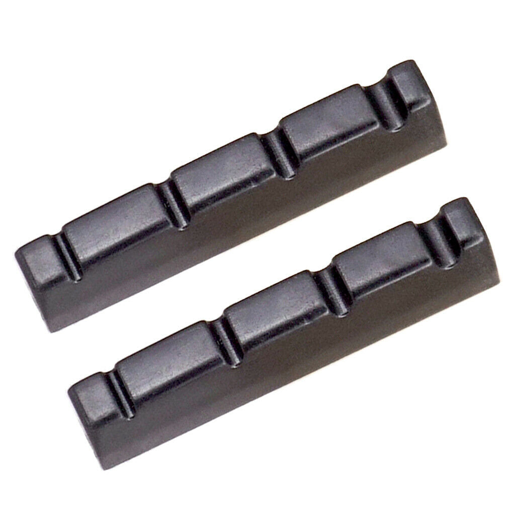 Exquisite Slotted Nut for 4 String Guitar Bass Bridge Parts Black