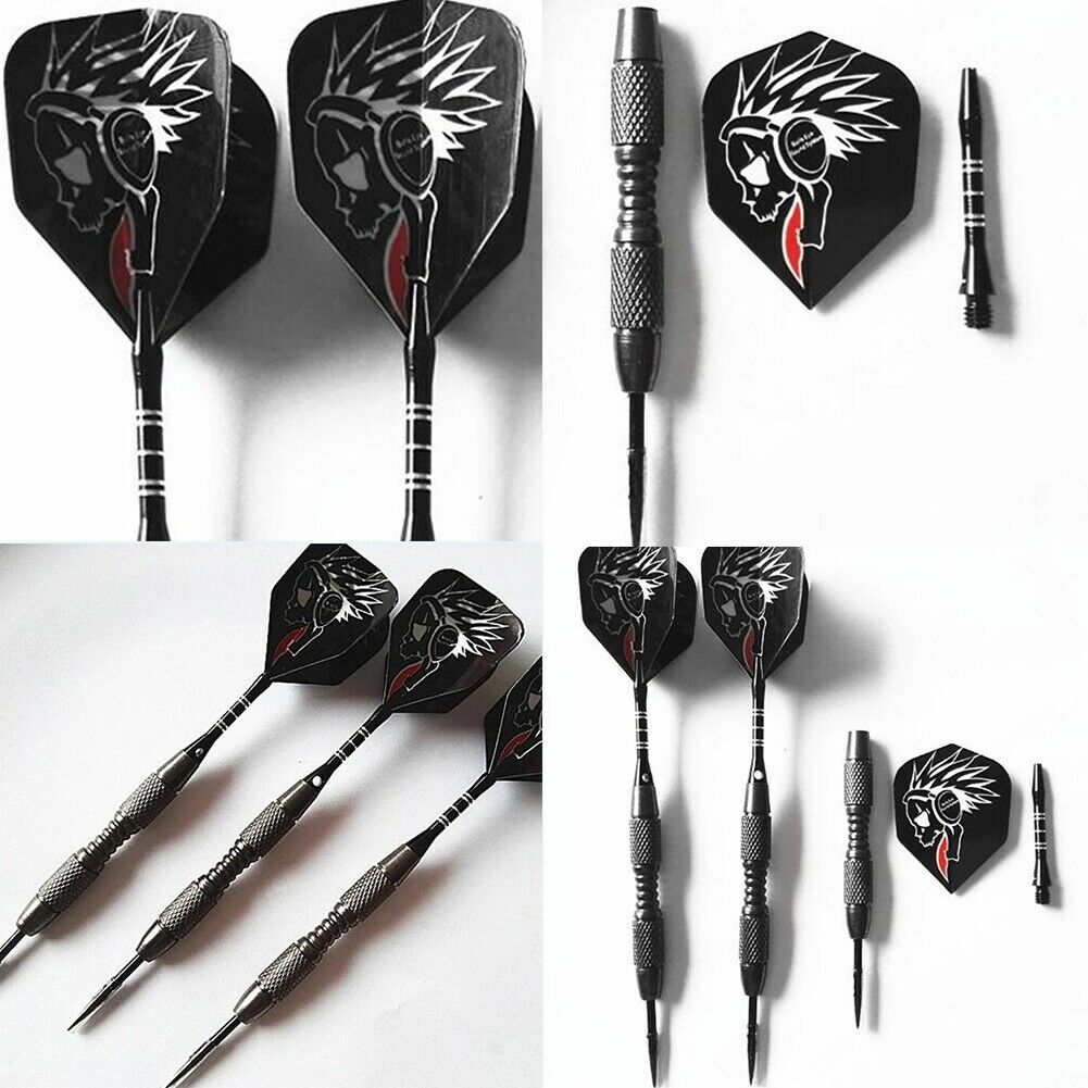 3pcs Professional Aluminum Black Steel Tip Soft Darts Set With Dart Flights 23g