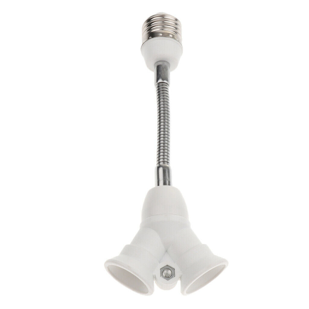 E27 2 in 1 LED Light Bulb Base Converter Adapter Splitter Lamp Holder