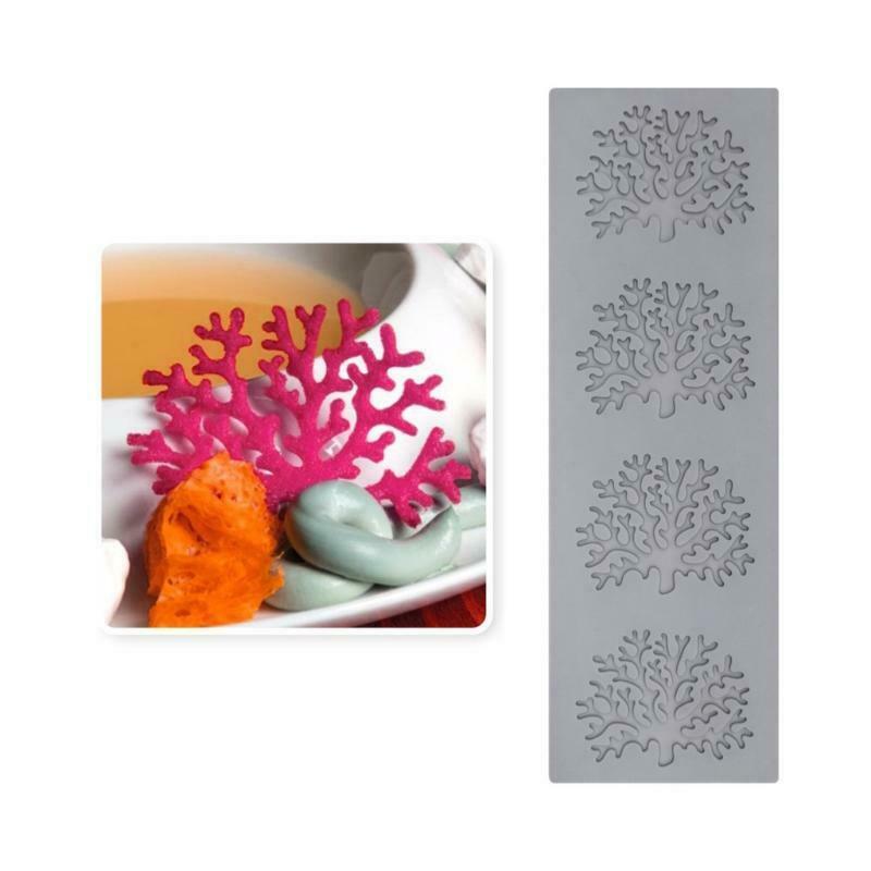 5pcs/set Coral Leaf Lace Mat Cake Mold Sugar Craft Silicone Pad Fondant Mould