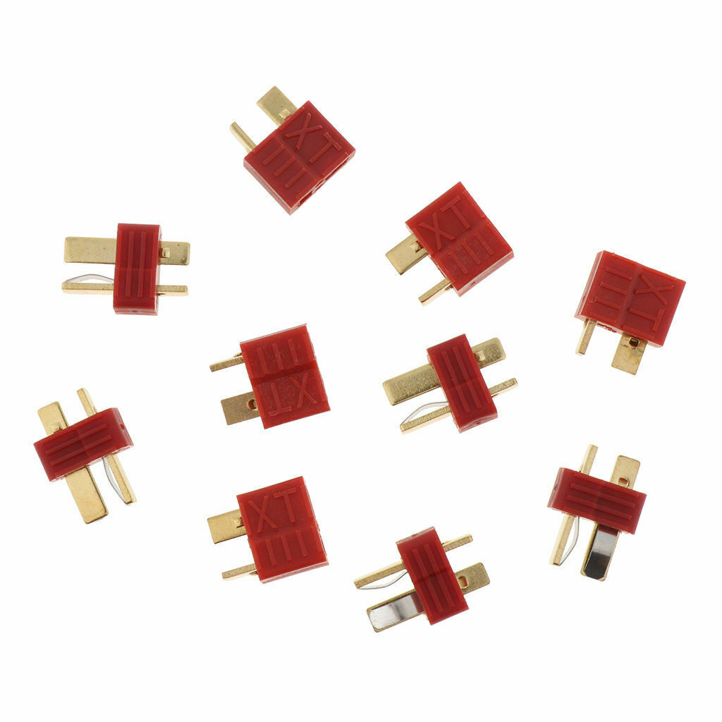 5 Pairs T-Plug Connectors Deans Style Male and Female for RC LiPo Battery