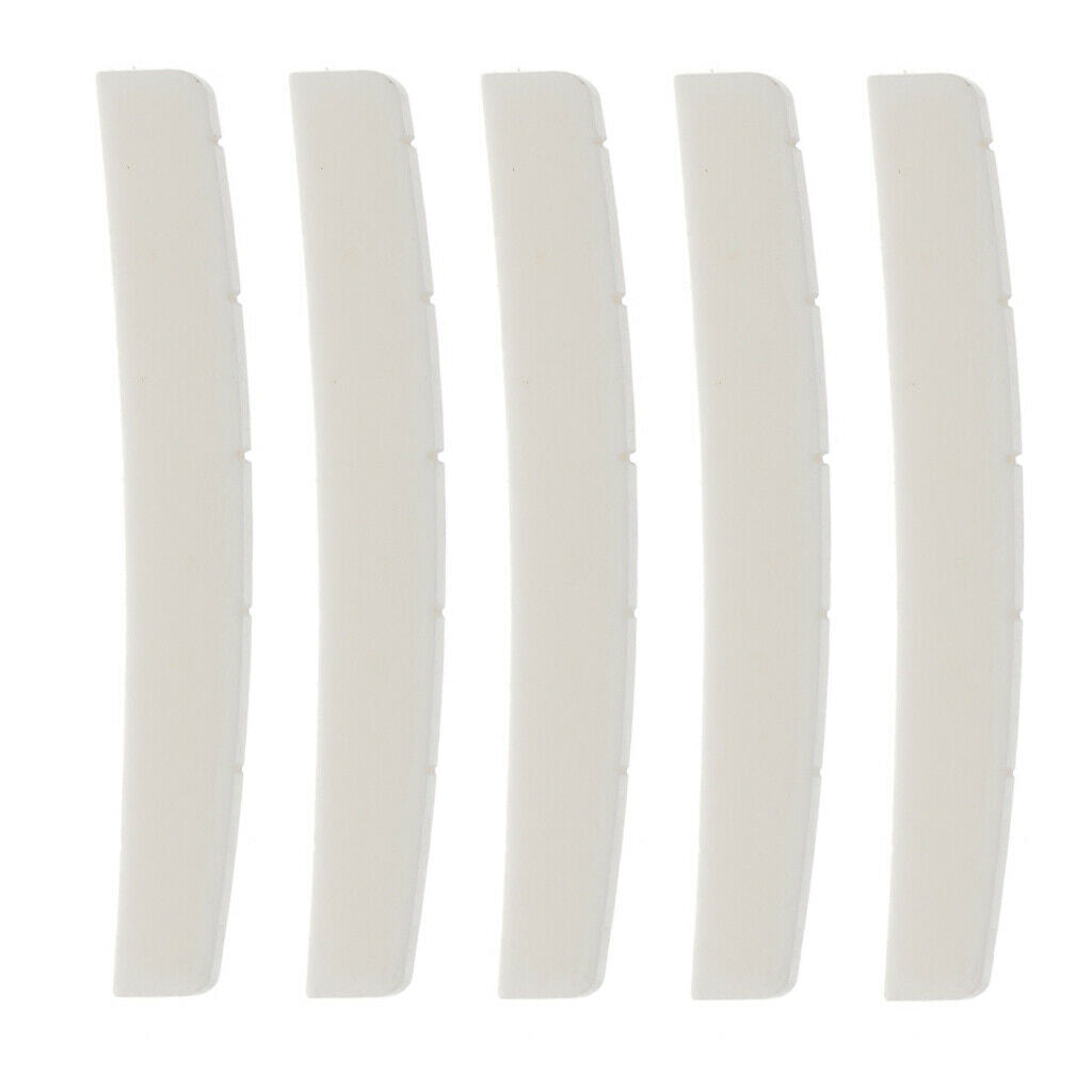 5 Pack Bone Guitar Nuts 43mm Saddle Bone Nut Replacement for Electric Guitar