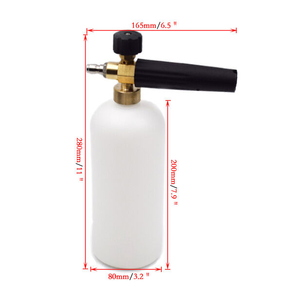 1L Snow Foam Lance Cannon With 1/4"Quick Connect Adapter For Pressure Washer Gun