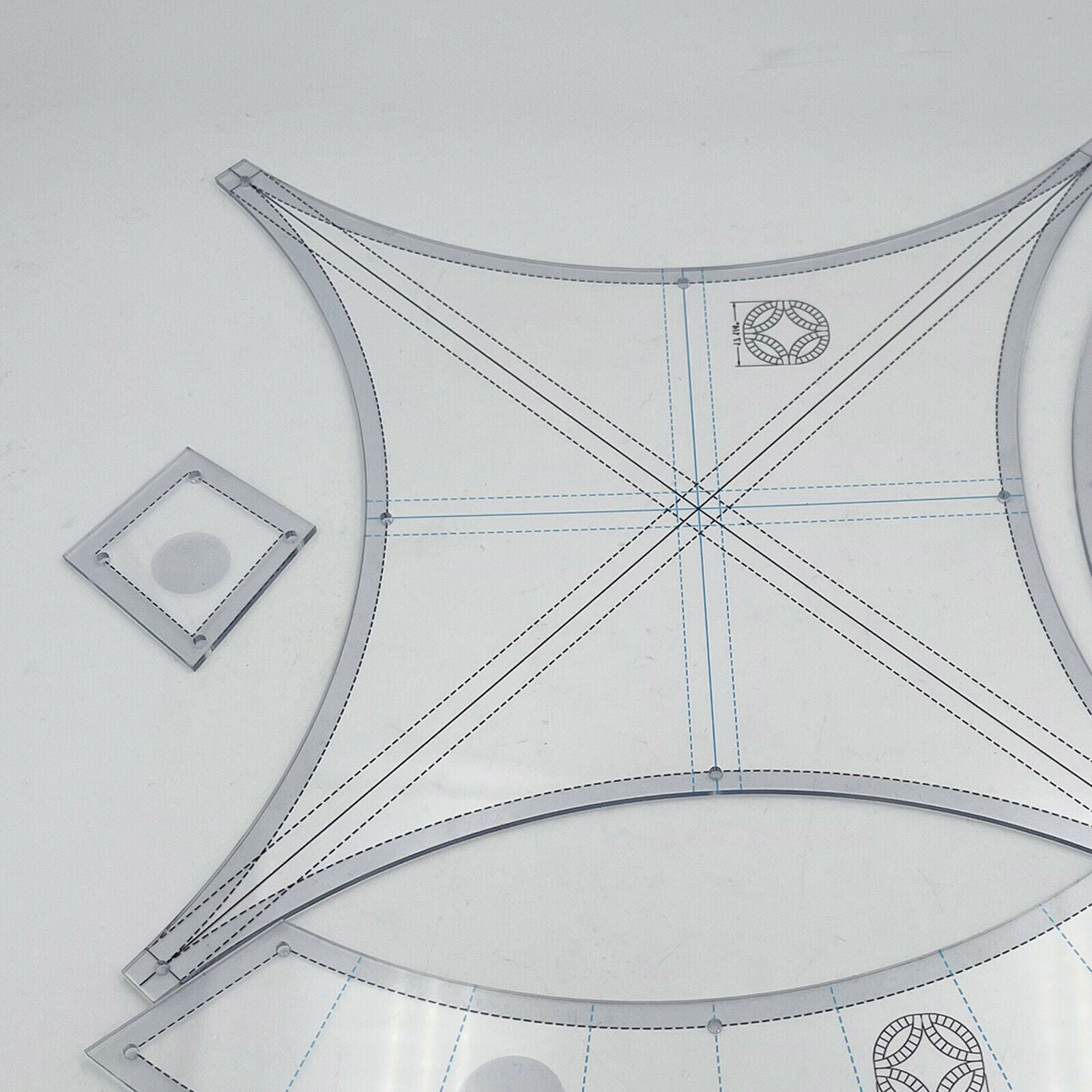 1Set Acrylic Quilting Templates Sewing Machine Patchwork Projects Wedding
