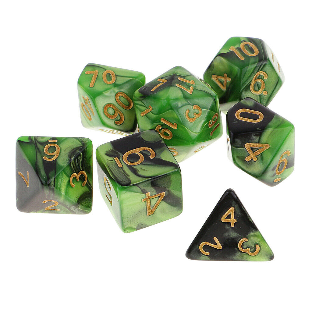 21x Acrylic Multi Side Dice D4 D6 D8 D10 D12 D20 d4-d20 Roleplaying Game