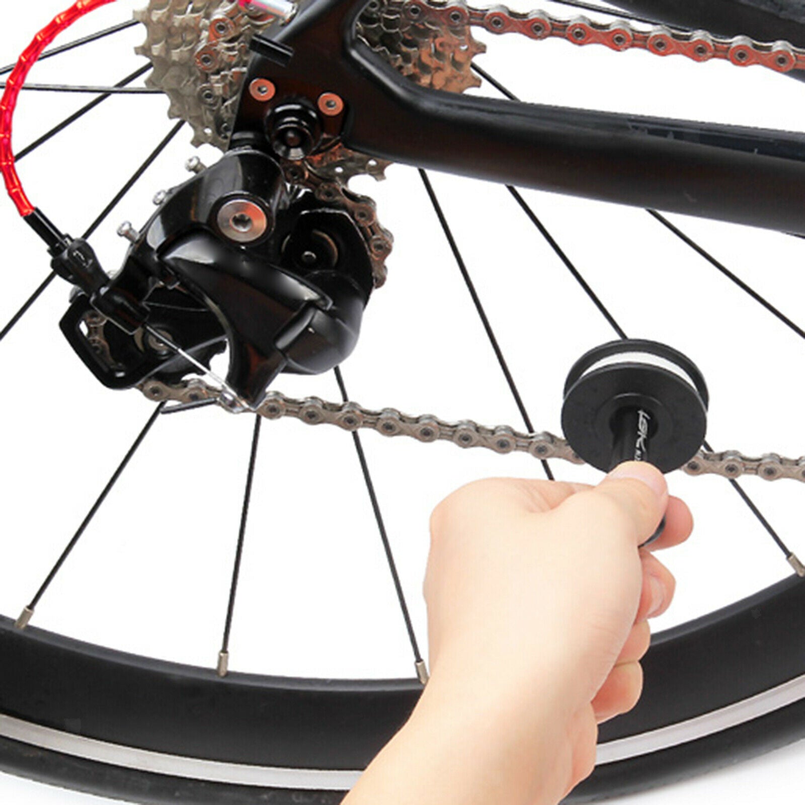 Bike Dummy Hub Tools Quick Cleaning Cycling Bicycle Chain Keeper Holder Clamp