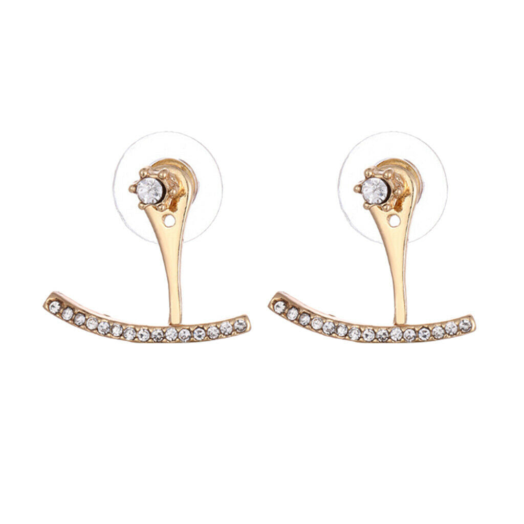 2pcs Fashion Rhinestone Crystals Stud Earrings Earrings Ear Studs Jewelry