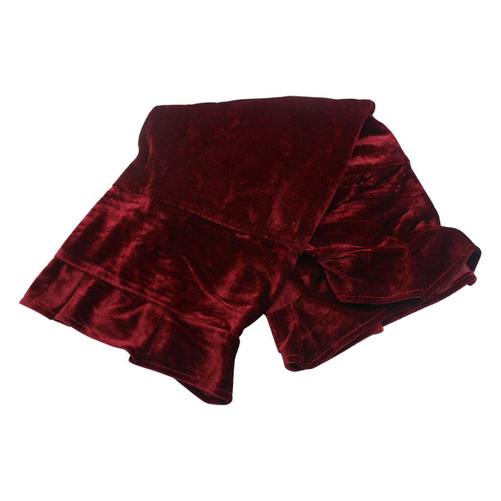 Velvet Piano Dual Seat Stool Cover Pad Cushion 750x350mm Wind Red