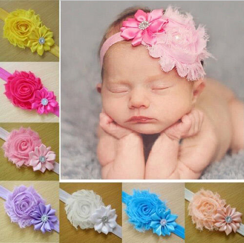10X Kids Girl Baby Chiffon Toddler Flower Bow Headband Hair Band Headwear Hot