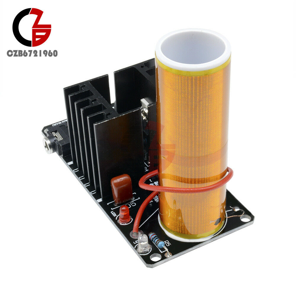 Finished 15W Mini Tesla Music Coil Plasma Speaker Electronic Board Field 15V-24V