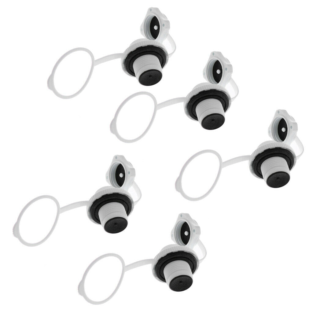 5x Durable Boston Screw Valve Kayak Rubber Raft Air Valves Spiral Pool