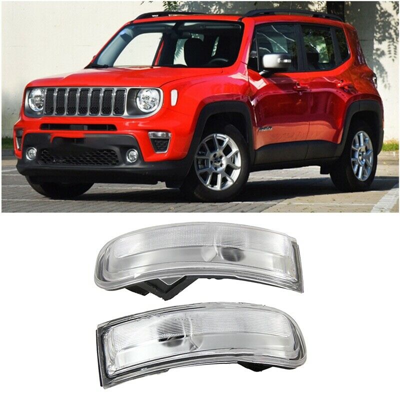 for Jeep Renegade 2016-2021 Reversing Mirror Lamp Rearview Side Turn Signal WiT4